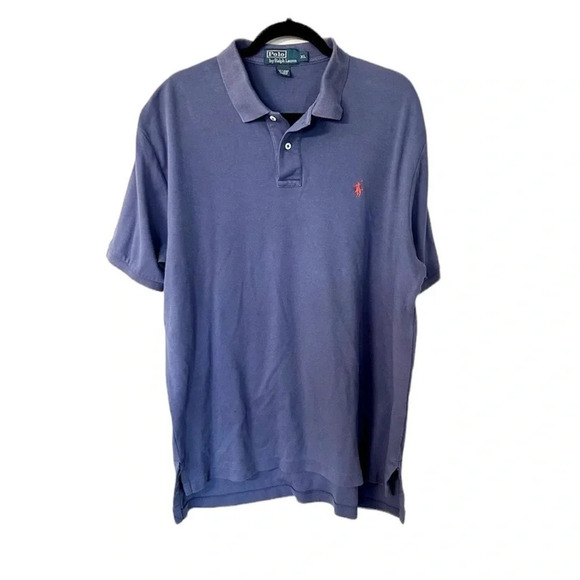 Polo by Ralph Lauren Men’s Short Sleeve Blue Cotton Polo Size XL GUC - Picture 1 of 7
